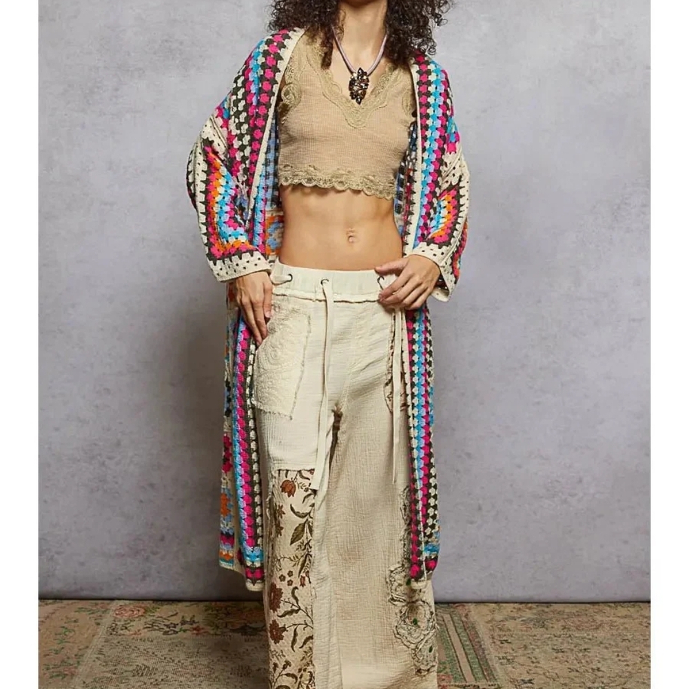 Colorful Crochet Cardigan